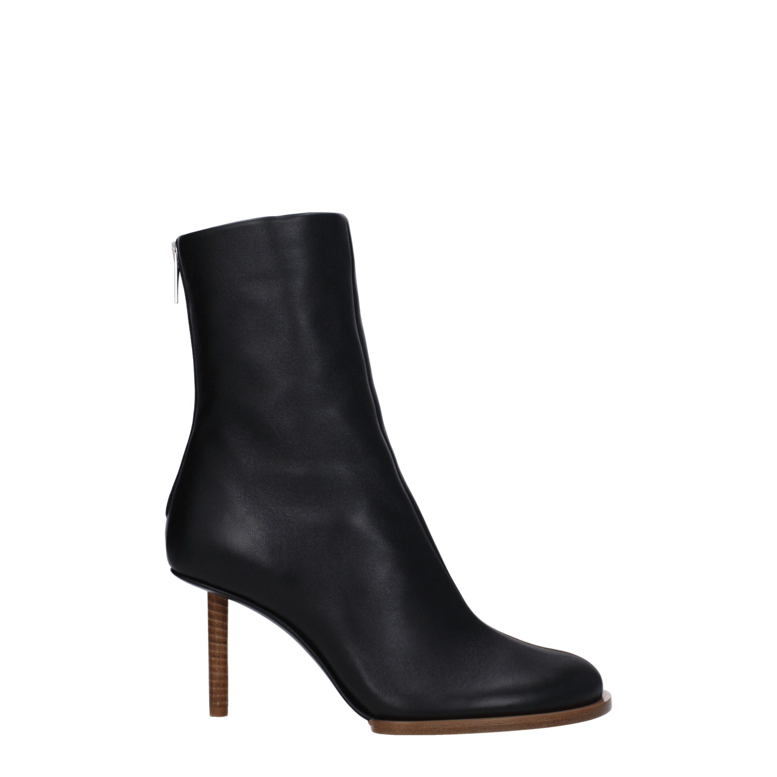 Black Leather Ankle