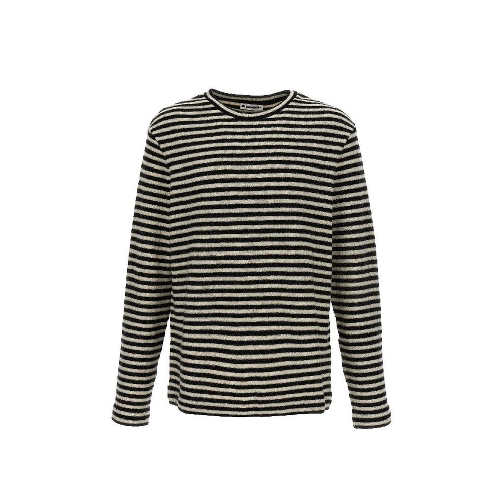 Striped Wool Compact Jersey T-Shirt