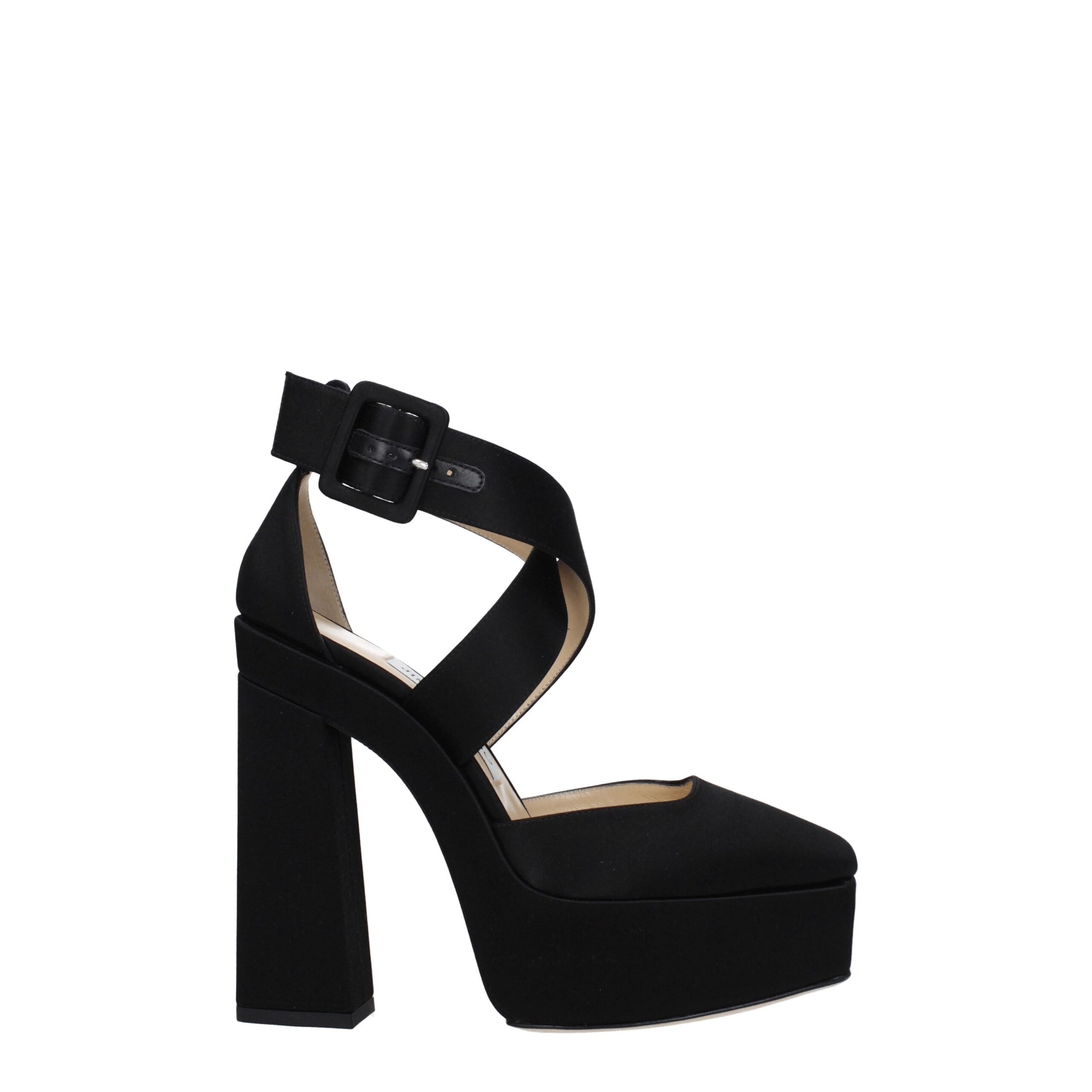 Black Satin Sandal