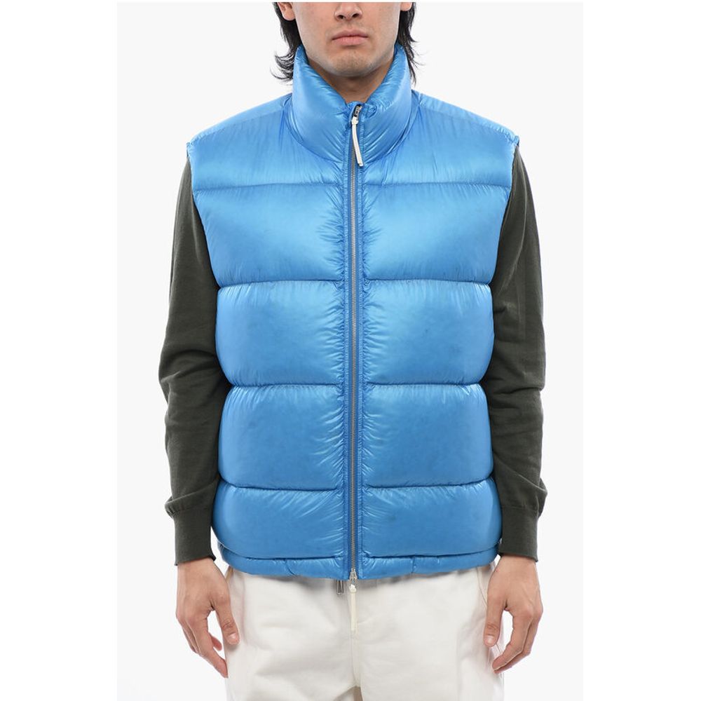 Recycled Nylon Sleeveless Down Jacket with Front Zip