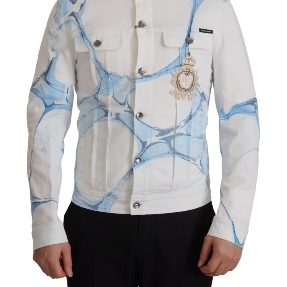 Multicolor Logo Embroidered Denim Jacket