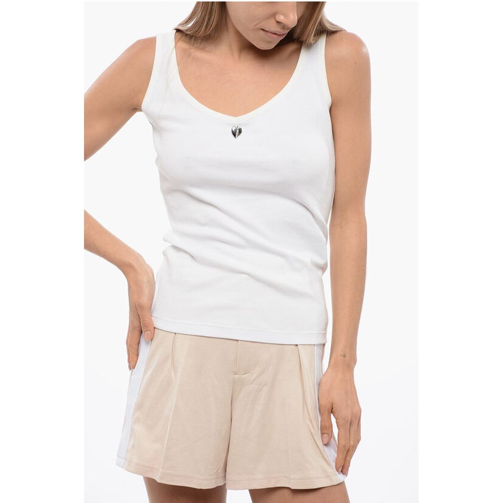 Ribbed GAYA Tank Top with Heart Application