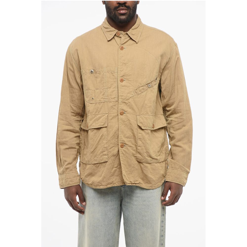 Linen Blend Multipocketed Overshirt