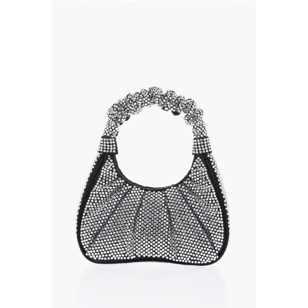 All-Over Strass Satin GABBI Mini Hobo Bag