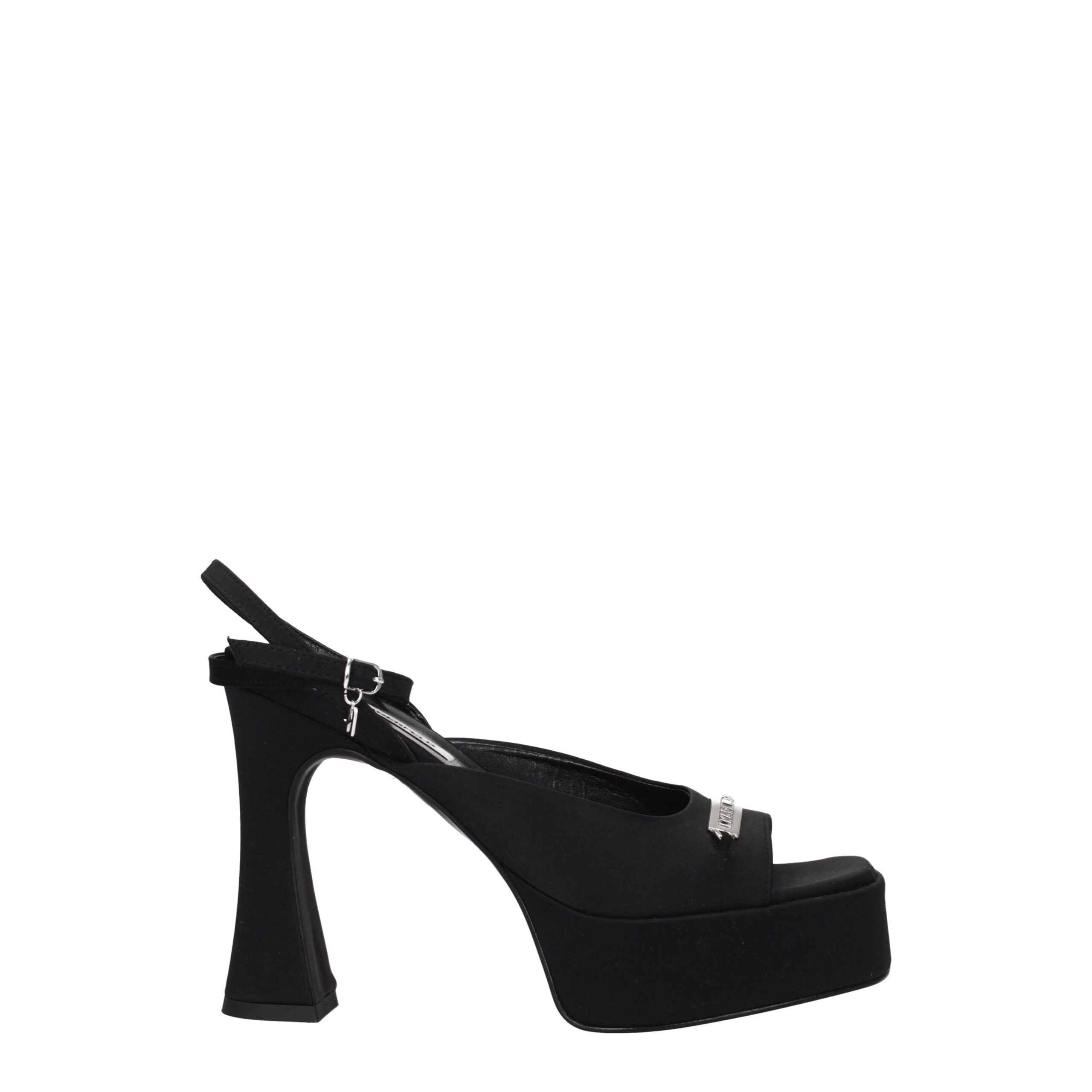 Black Fabric Sandal