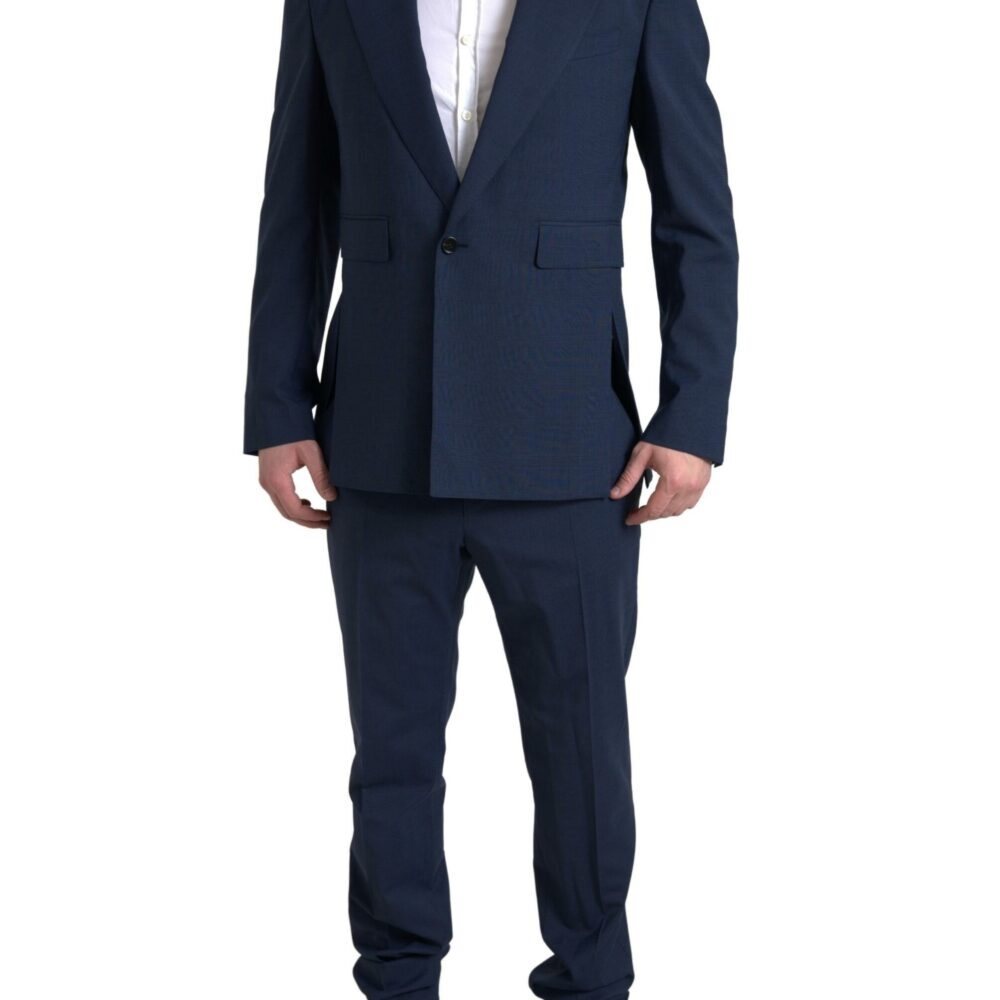 Elegant Slim Fit Blue Two-Piece Suit