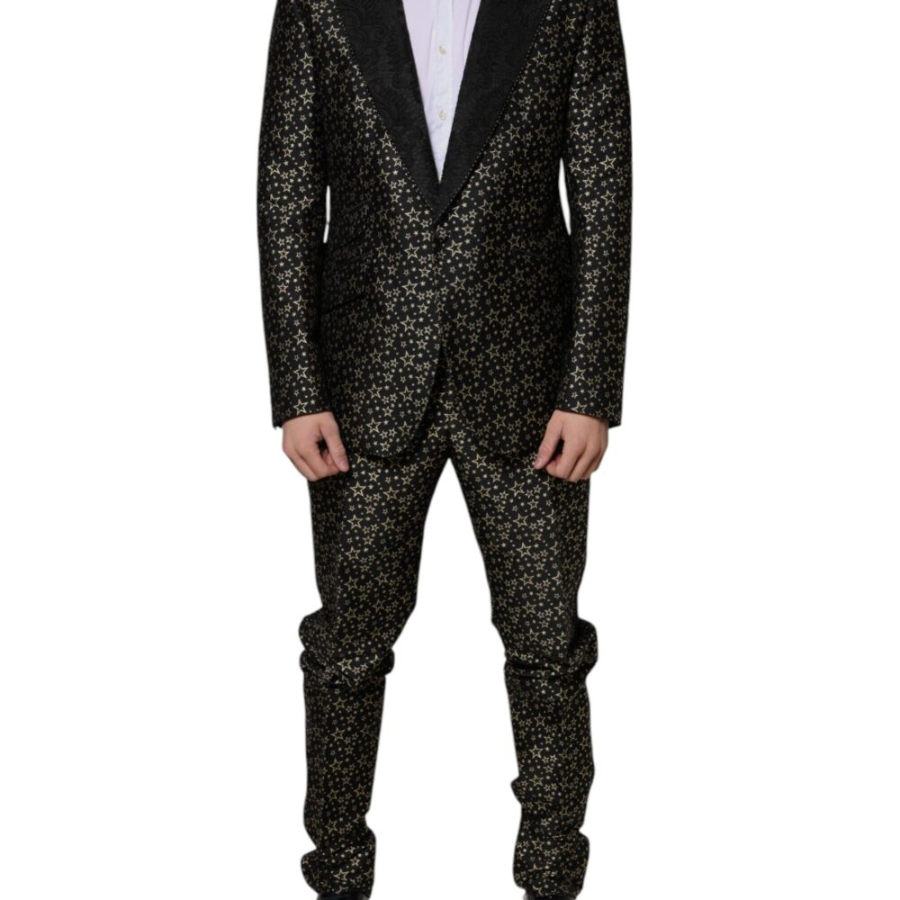 Black Stars Jacquard SICILIA 2 Piece Suit