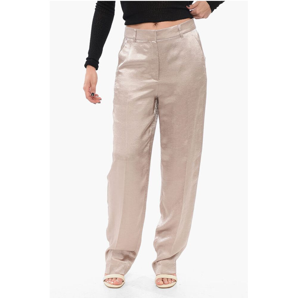 Satin Pleated Pants