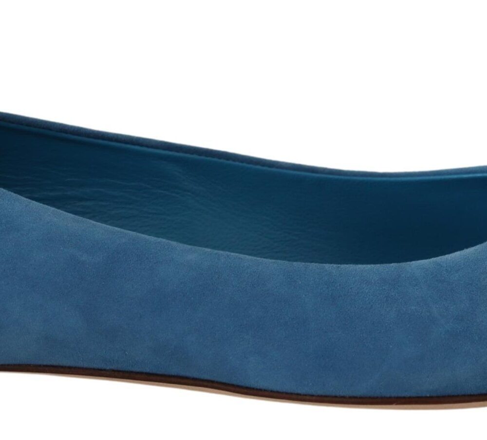 Elegant Crystal-Embellished Suede Flats