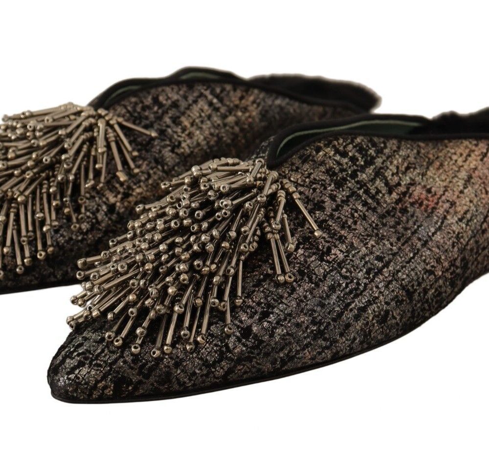 Golden Enchantment Leather Flats