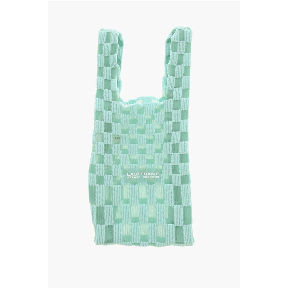 Two-Tone Checked Tote Bag