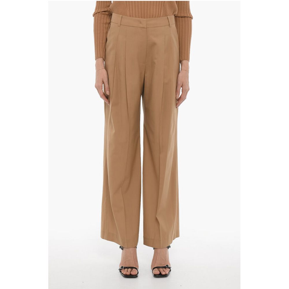 Double-Pleat Wool Pants