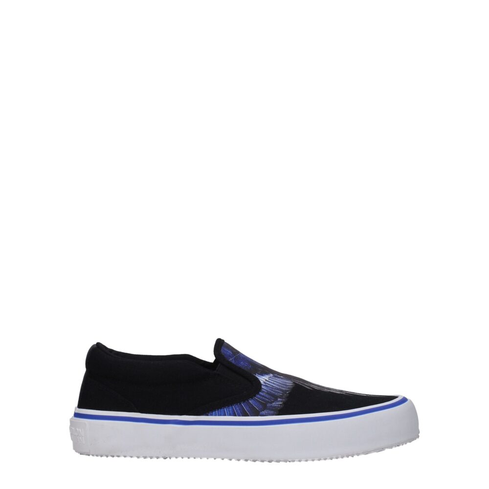 Black Fabric Slip-On Loafers