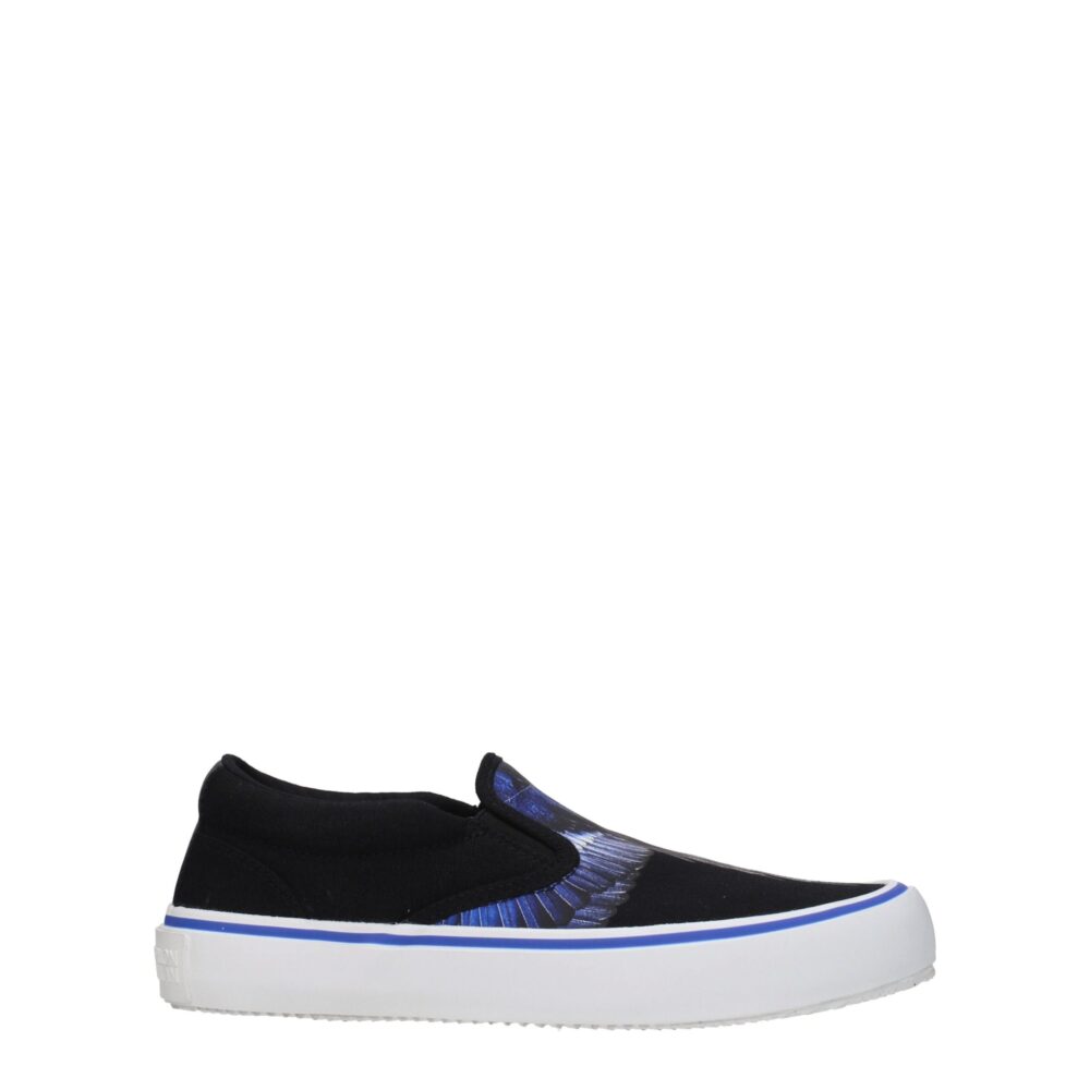 Black Fabric Slip-On Loafers