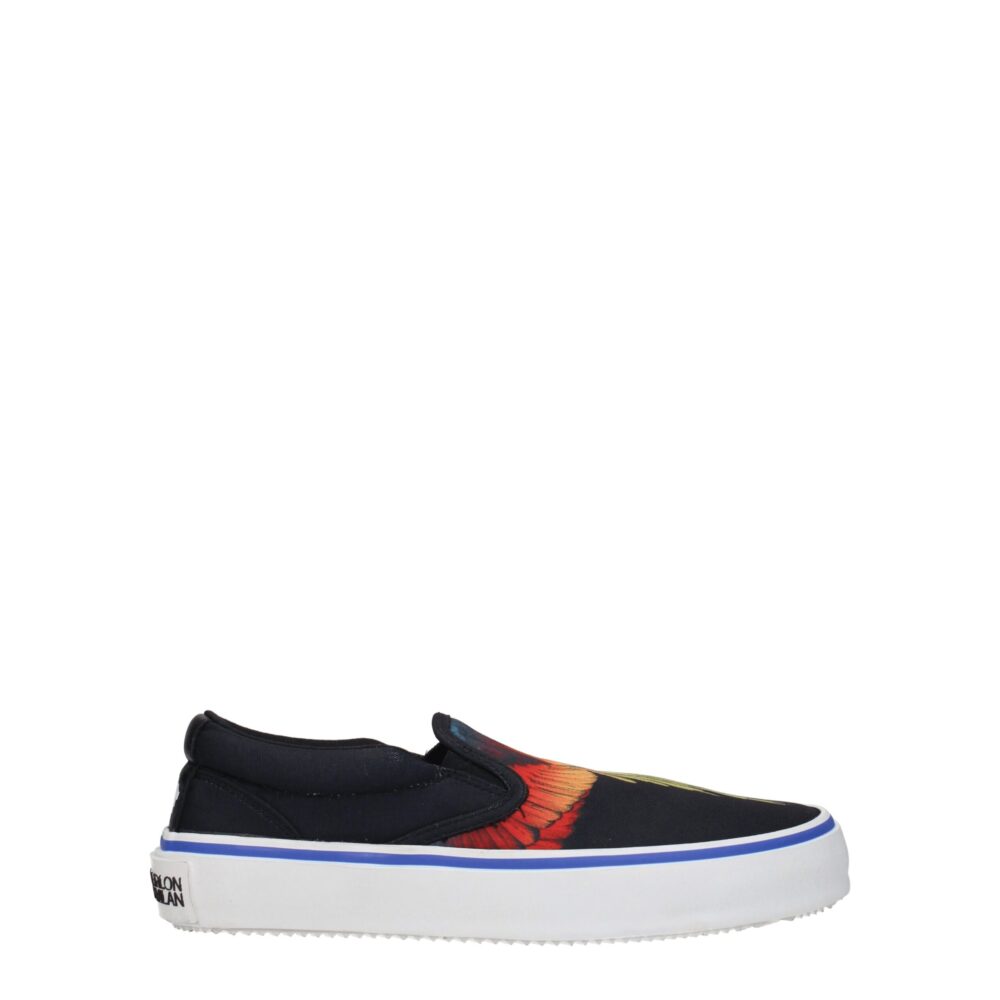 Black Fabric Slip-On Loafers