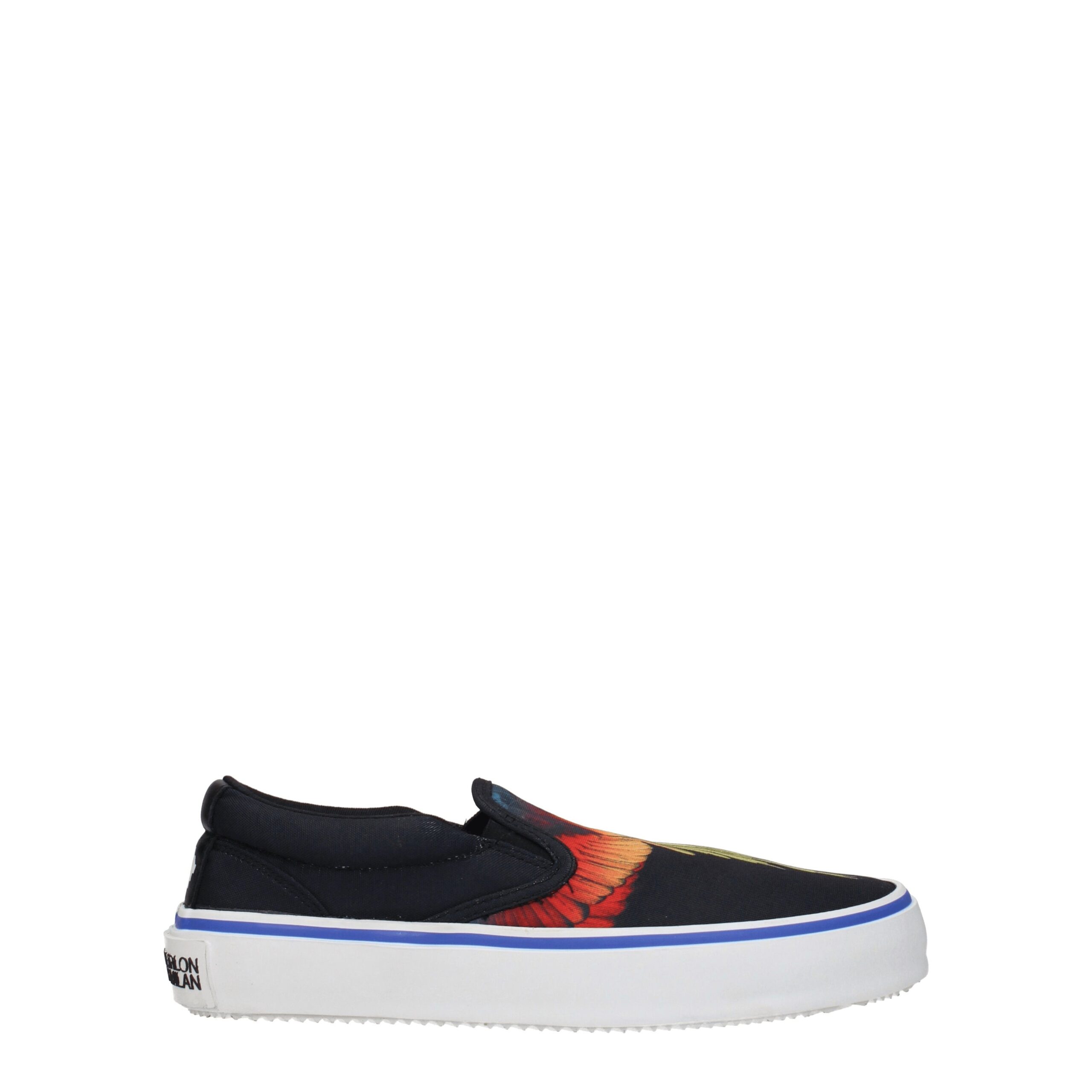 Black Fabric Slip-On Loafers