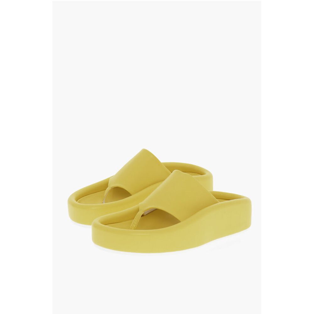 MM6 Faux Leather Thong Sandals