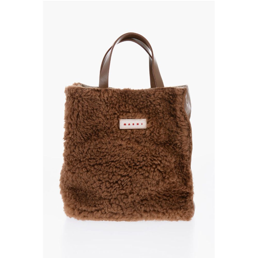 Shearling Detailing MUSEO Mini Tote Bag
