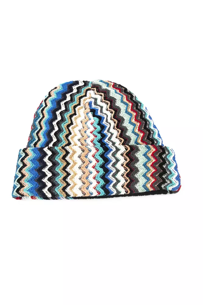 Multicolor Wool Men Cap