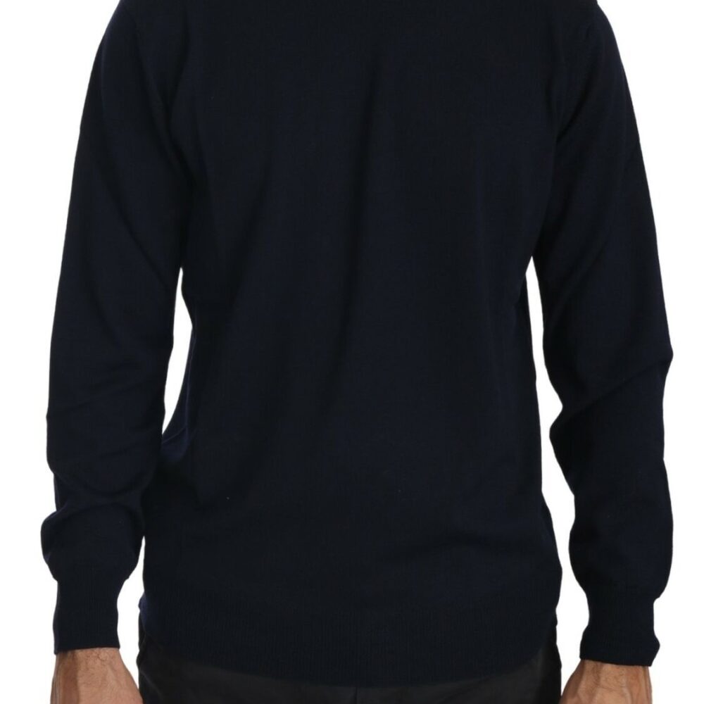Elegant Dark Blue Pullover Sweater