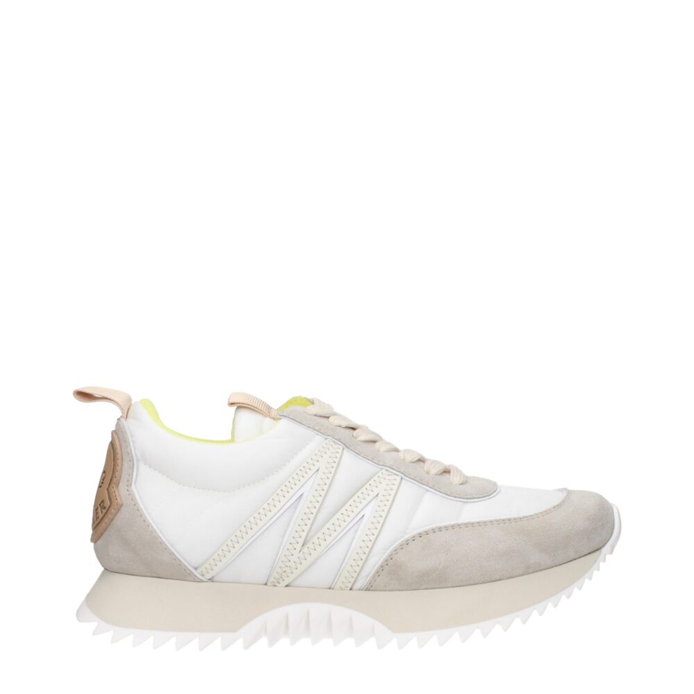 Beige Fabric Sneakers