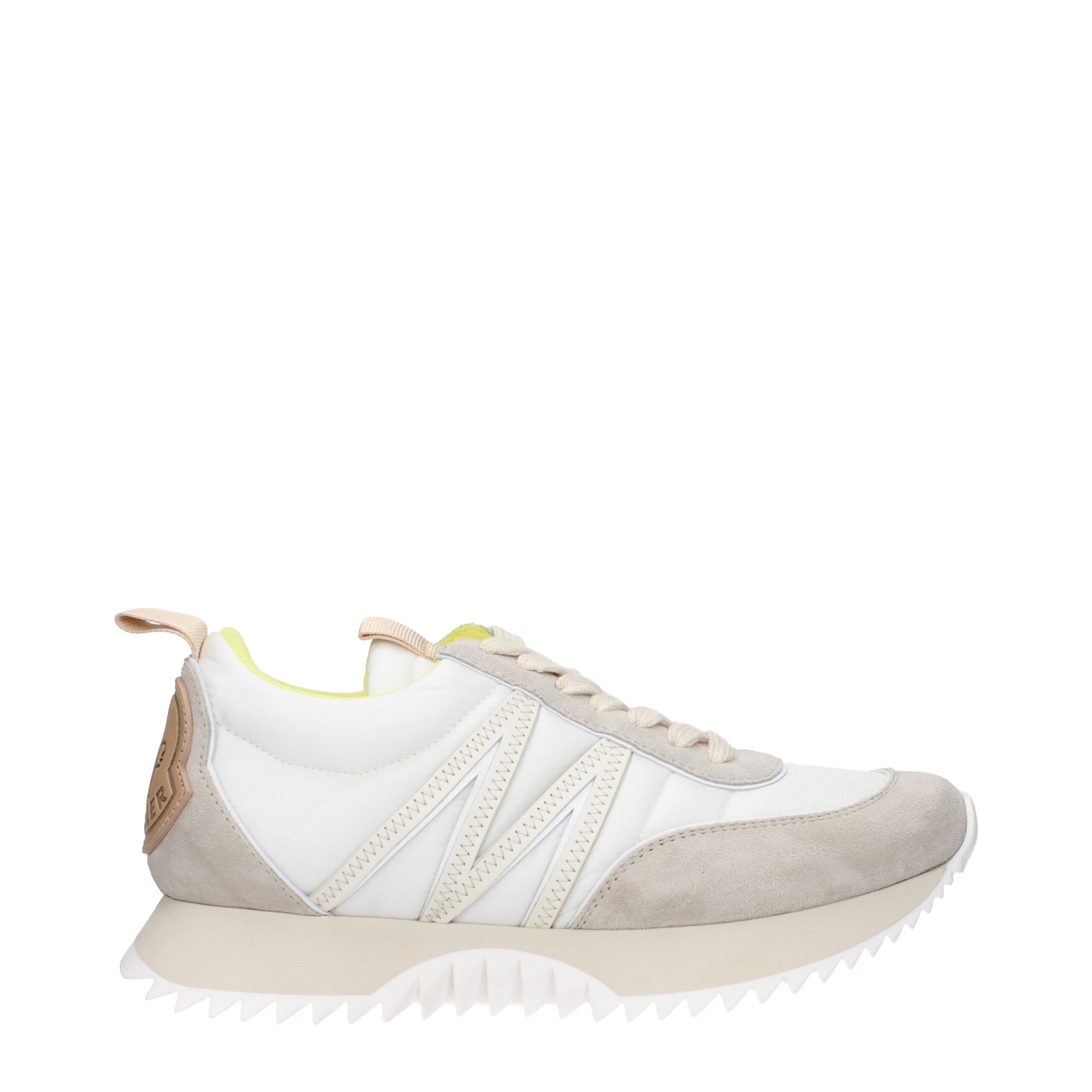 Beige Fabric Sneakers