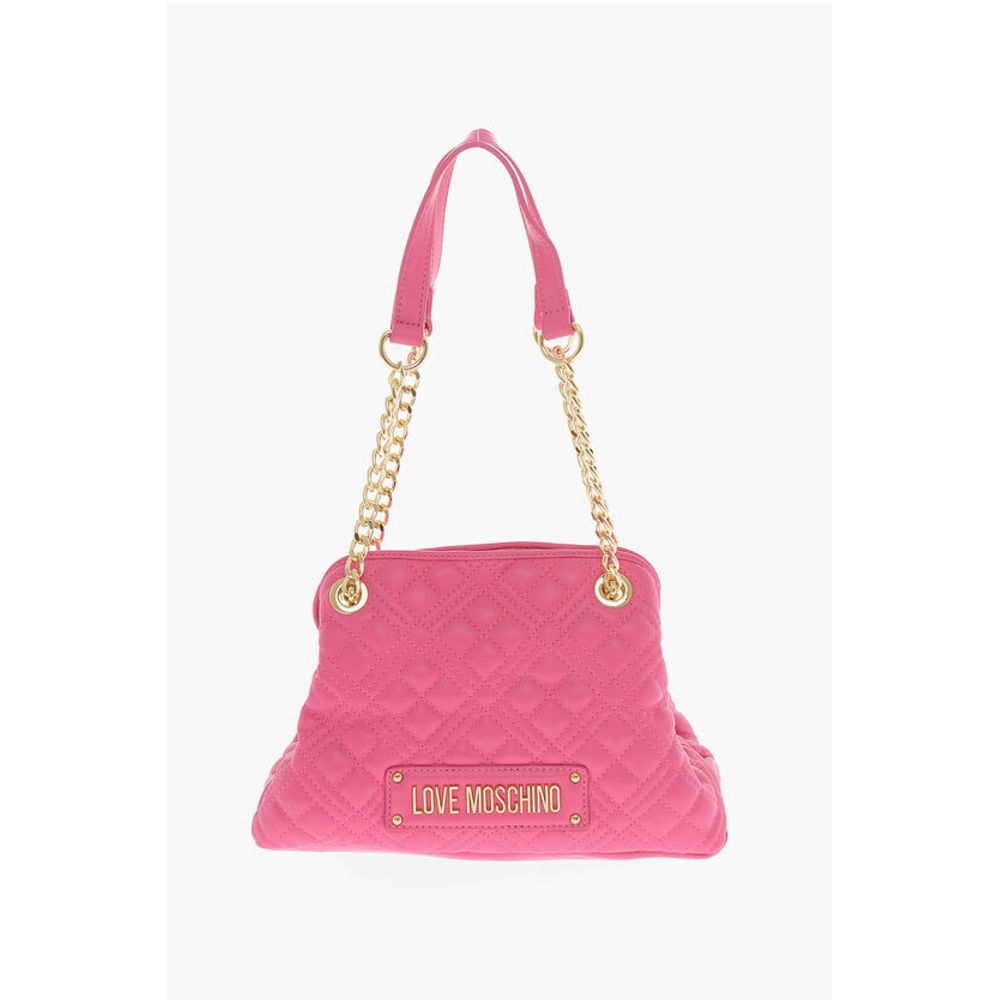 LOVE Quilted Mini Handle Bag with Golden Logo