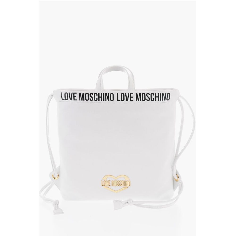 LOVE Faux Leather Handbag with Printed Logo