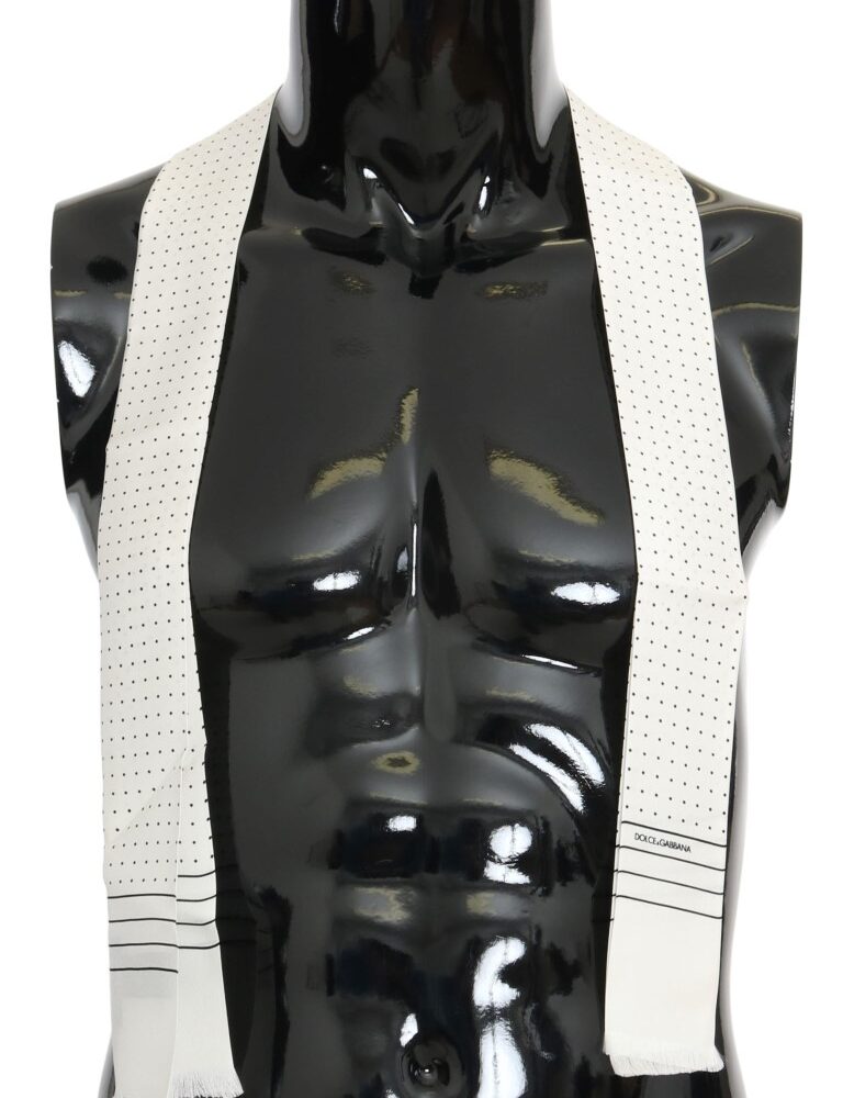 Elegant Silk Polka Dot Men's Scarf Wrap