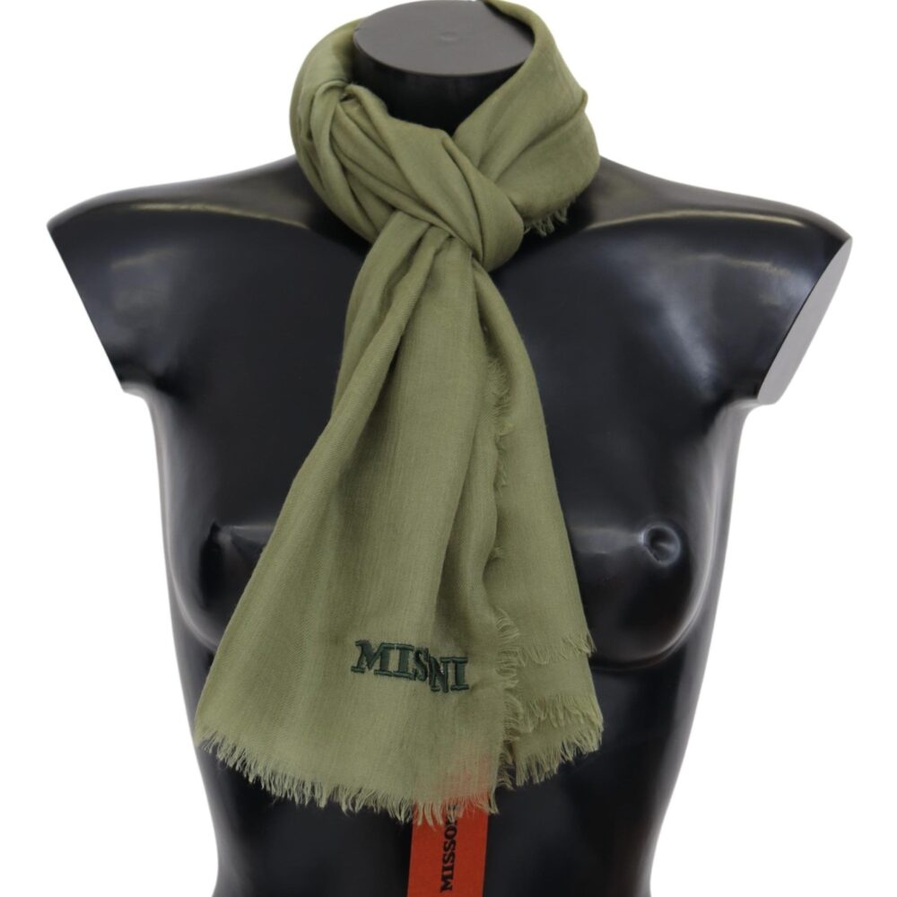Green Cashmere Unisex Neck Wrap Scarf