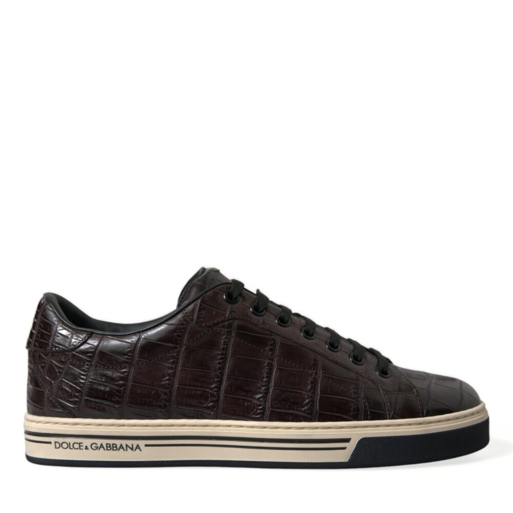 Elegant Exotic Leather Low-Top Sneakers