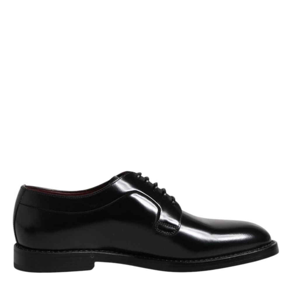 Black Leather Lace Up Derby Dress Formal Shoes