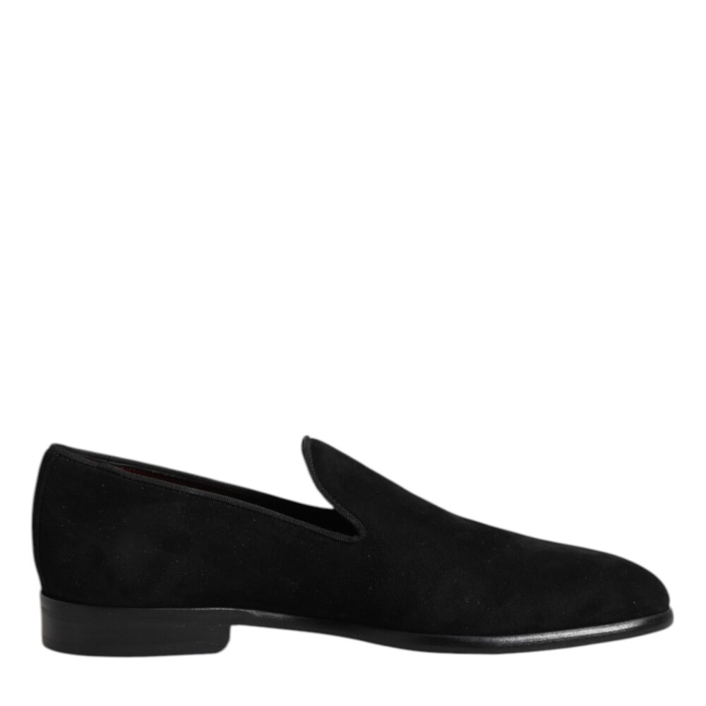 Black Suede Slip On Loafers Formal Shoes