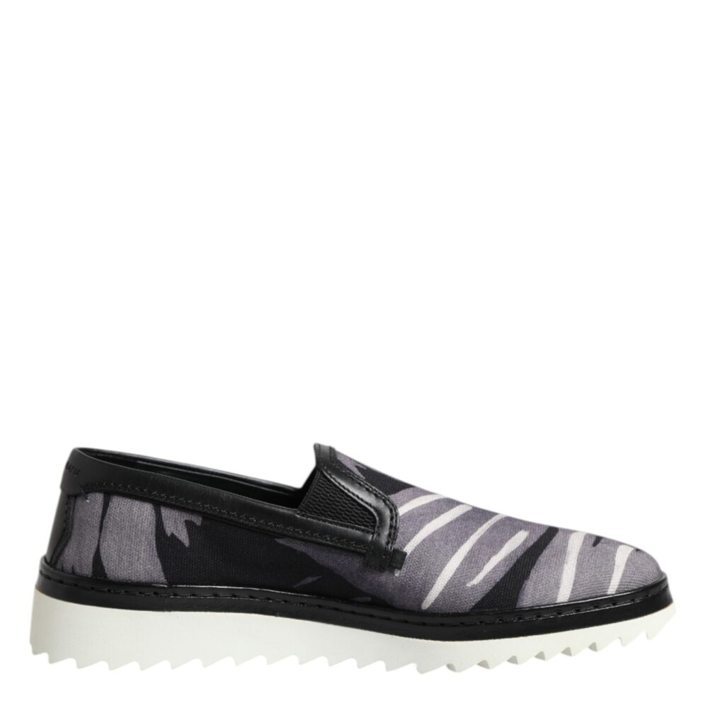Black Tropical Slip On Men Sneakers Shoes