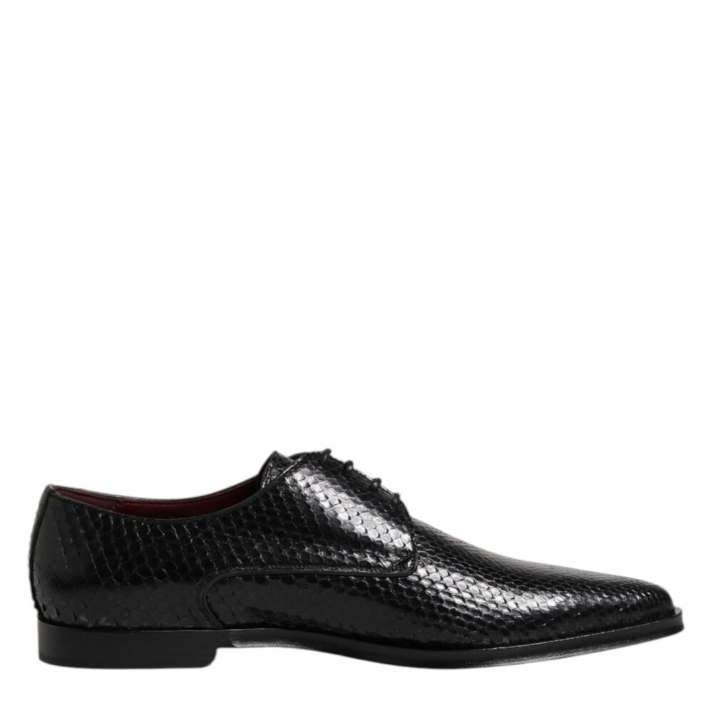 Black Leather Lace Up Dress Men Derby Shoes