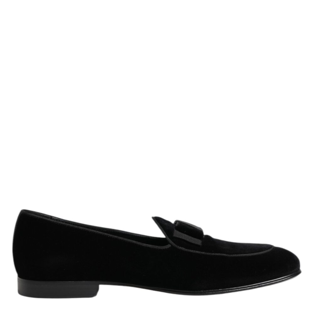 Black Velvet Loafers Formal Men Dress Shoes