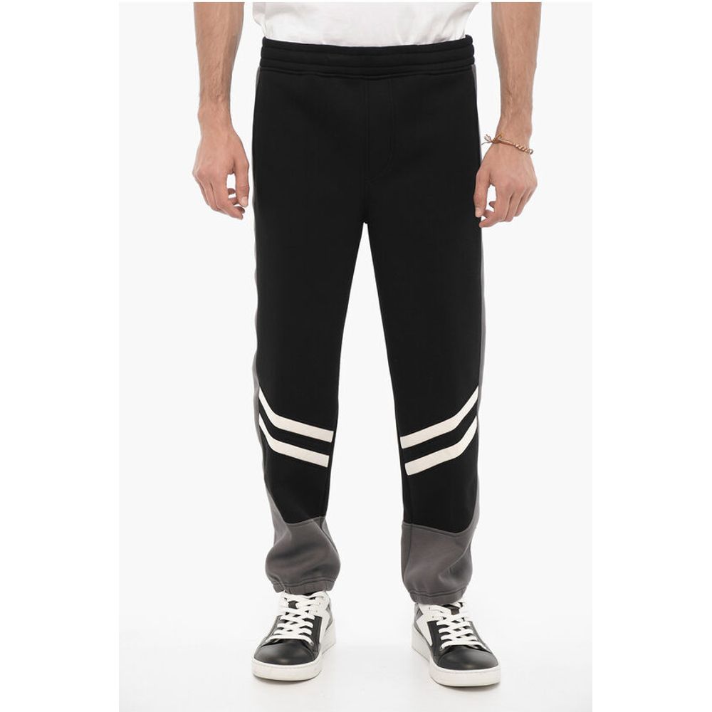 Neoprene Skinny Fit Joggers with Contrasting Details