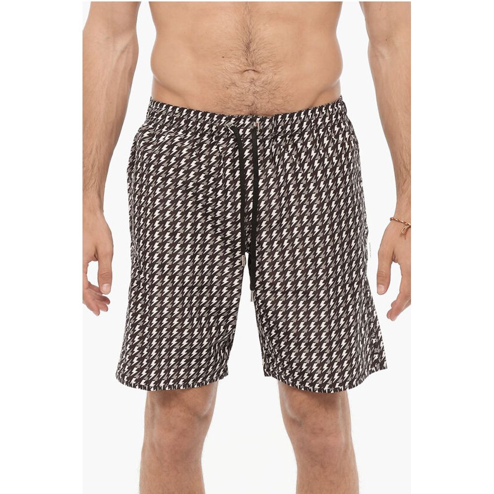 All Over Thunderbolt Printed Swim Shorts