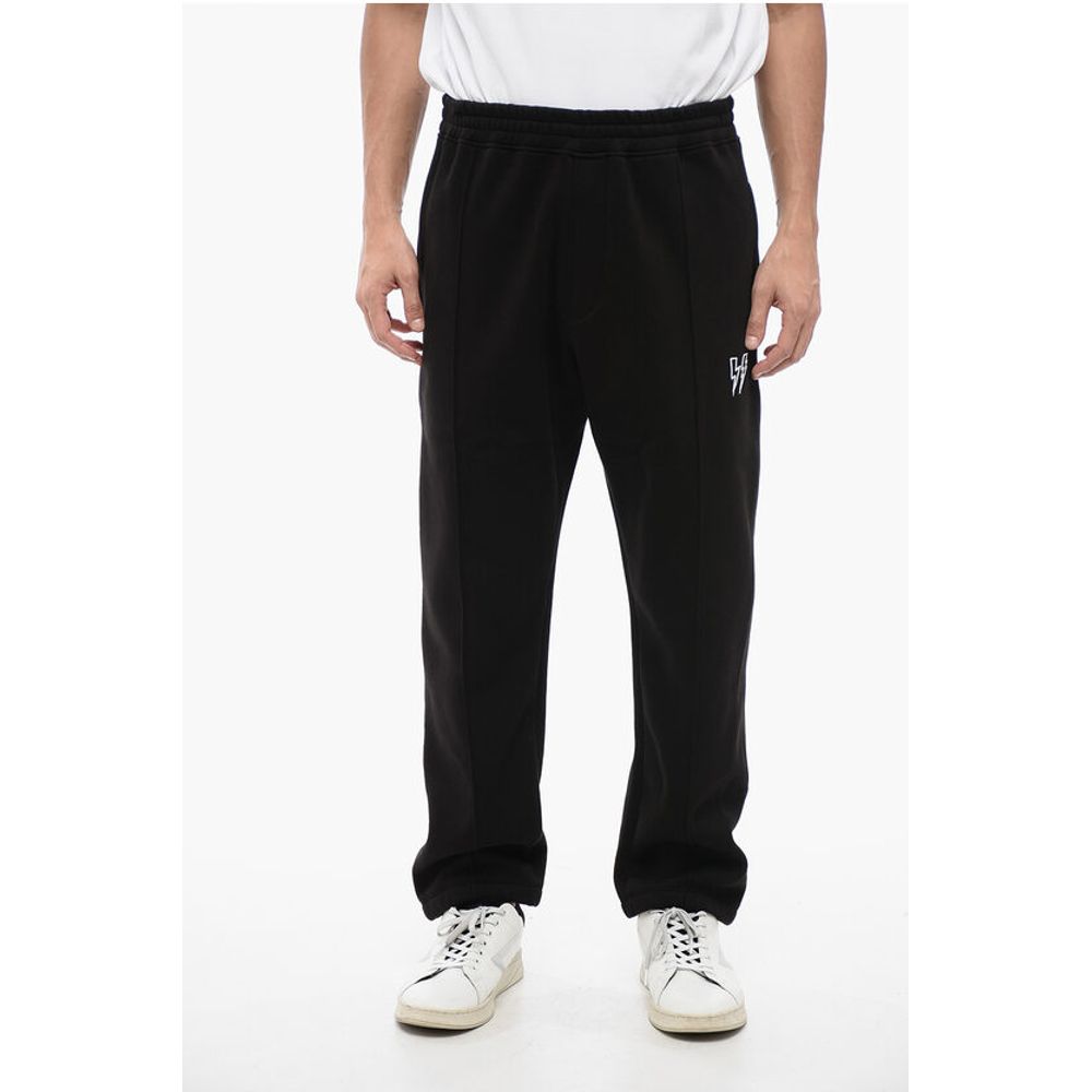 Embroidered Logo DOUBLE BOLT Loose-Fit Sweatpants