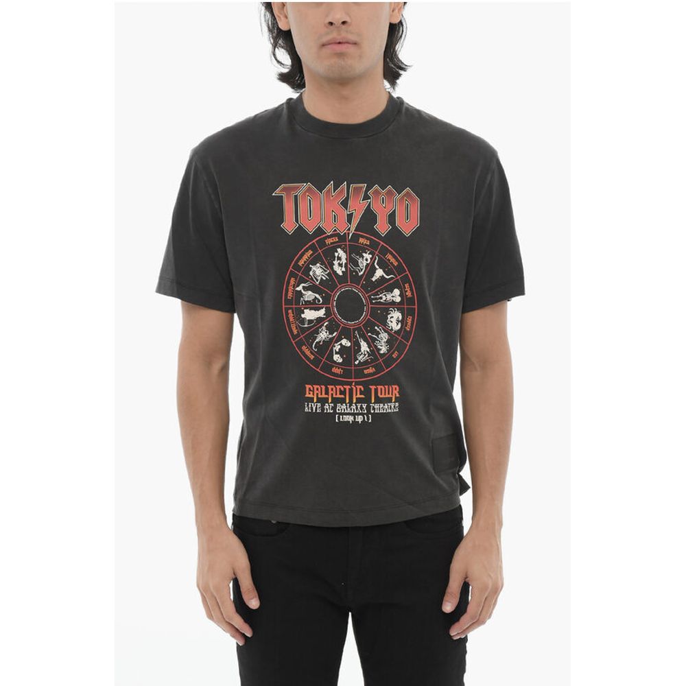 Printed TOKYO GALACTIC TOUR Crew-neck T-Shirt