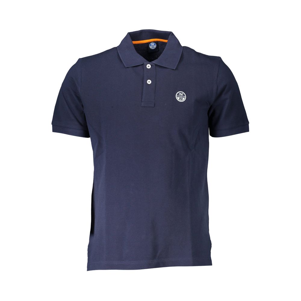 Blue Cotton Polo Shirt