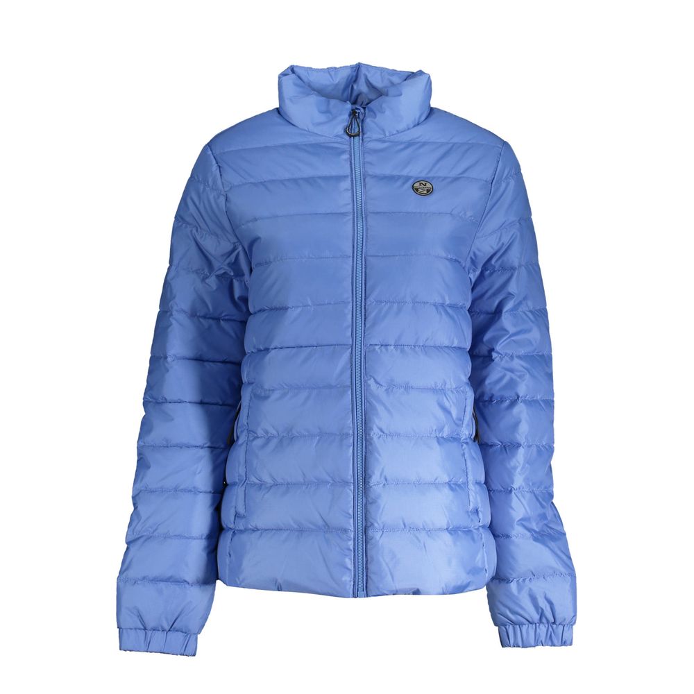 Blue Polyester Jackets & Coat