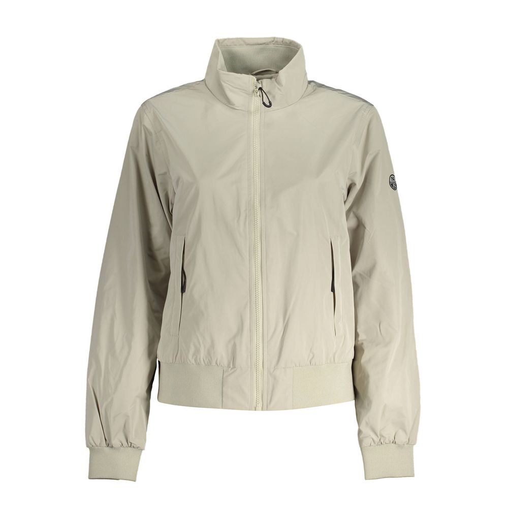Gray Polyester Jackets & Coat