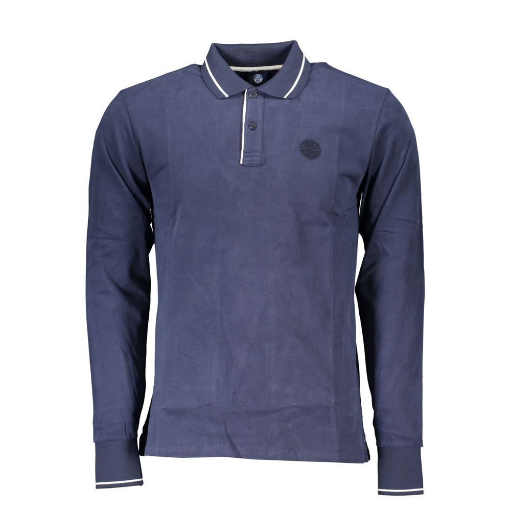 Blue Cotton Polo Shirt