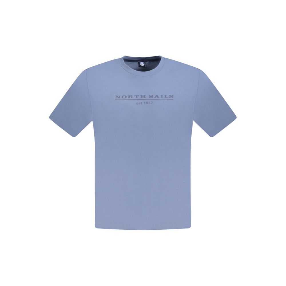 Blue Cotton Men T-Shirt