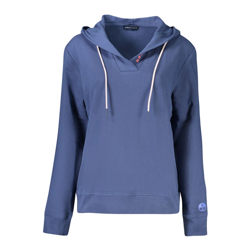 Blue Cotton Women Sweater