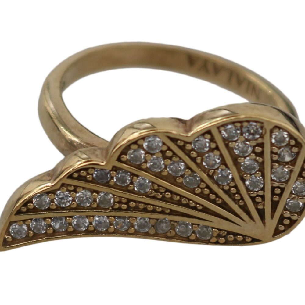 Elegant Gold-Crystal Embellished Ring