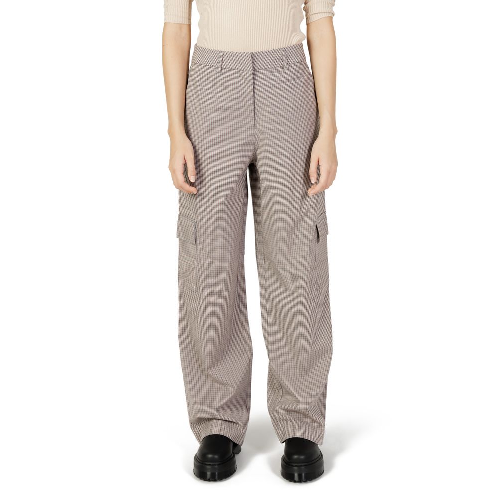 Beige Polyester Pant