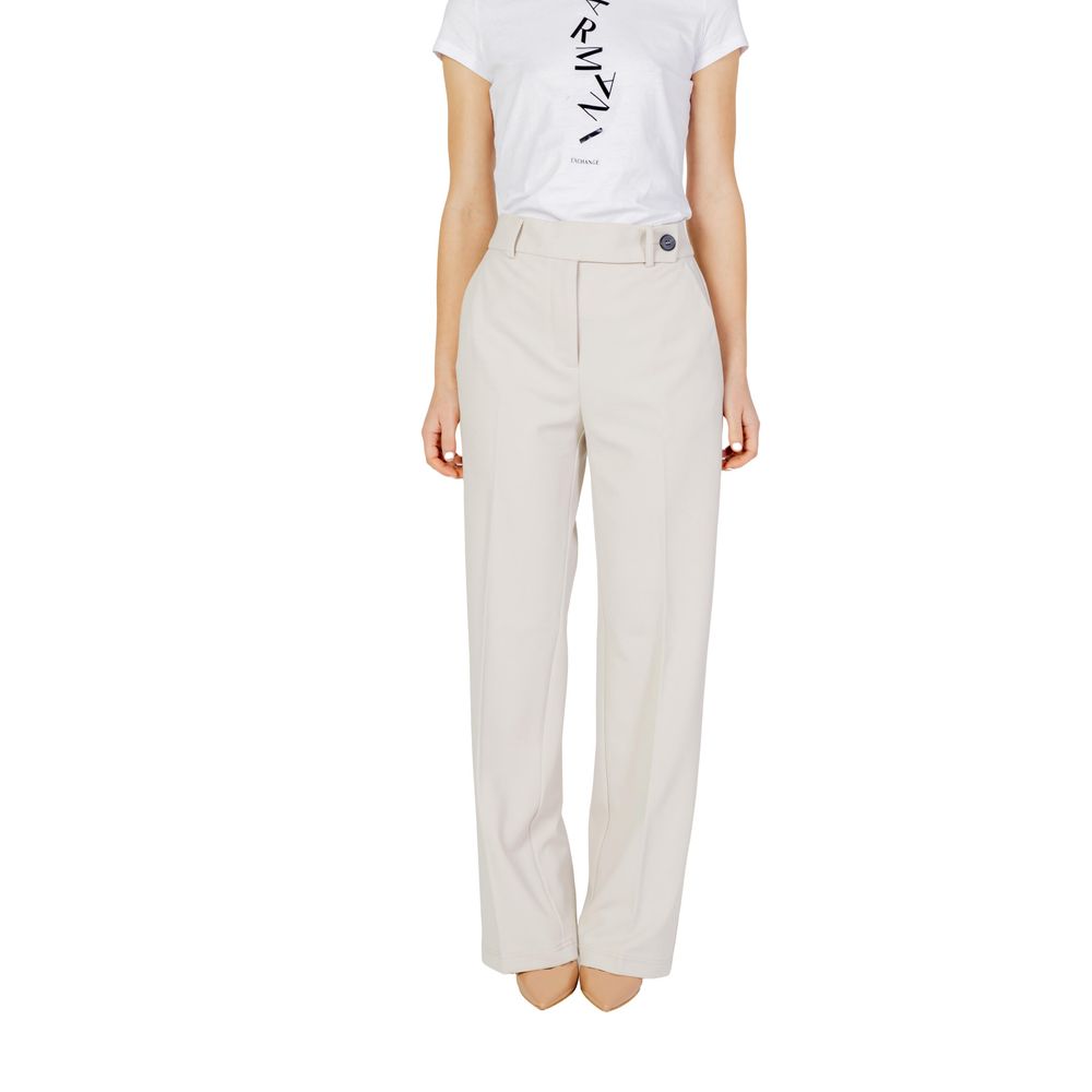 Beige Polyester Pant