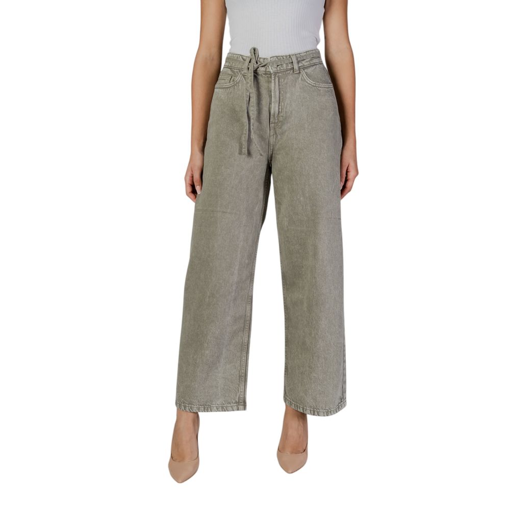 Green Cotton Bootcut Jean